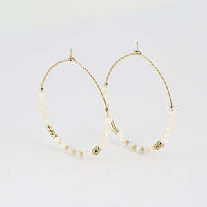 Boucles Créoles ZAG Favela avec nacre ***