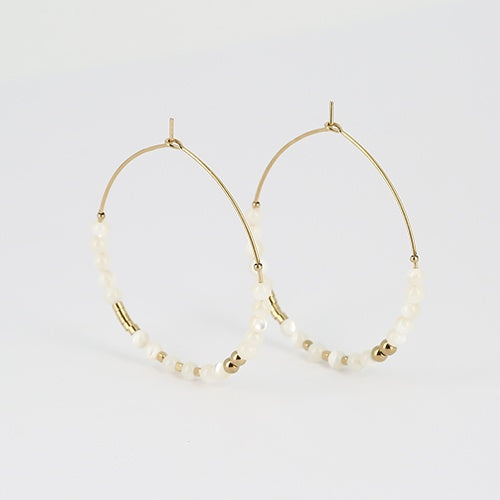 Boucles Créoles ZAG Favela avec nacre ***