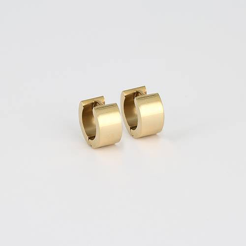 Boucles d'oreilles ZAG en acier doré 880J1023