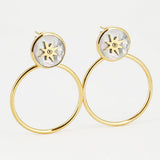 Boucles d'oreilles ZAG en acier doré