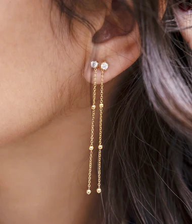 Boucles d'oreilles ZAG Soho en acier doré