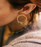 Boucles d'oreilles ZAG Cordelia verte