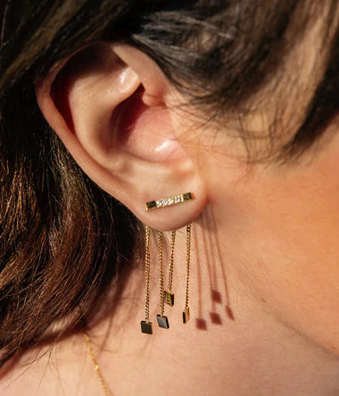 Boucles d'oreilles ZAG Mayfair en acier doré