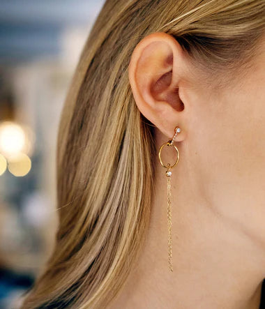 Boucles d'oreilles ZAG Paris en acier doré