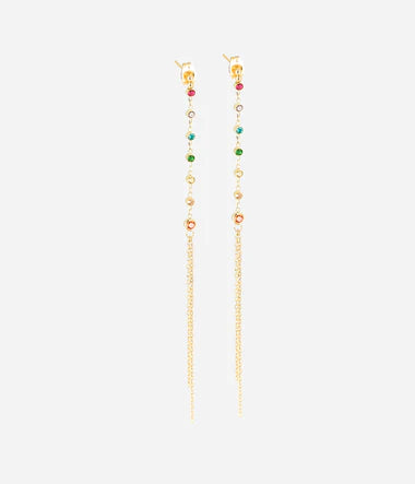 Boucles d'oreilles ZAG Duga multicolores en acier doré