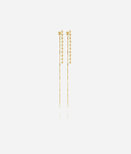 Boucles d'oreilles longues ZAG Kylie en acier doré
