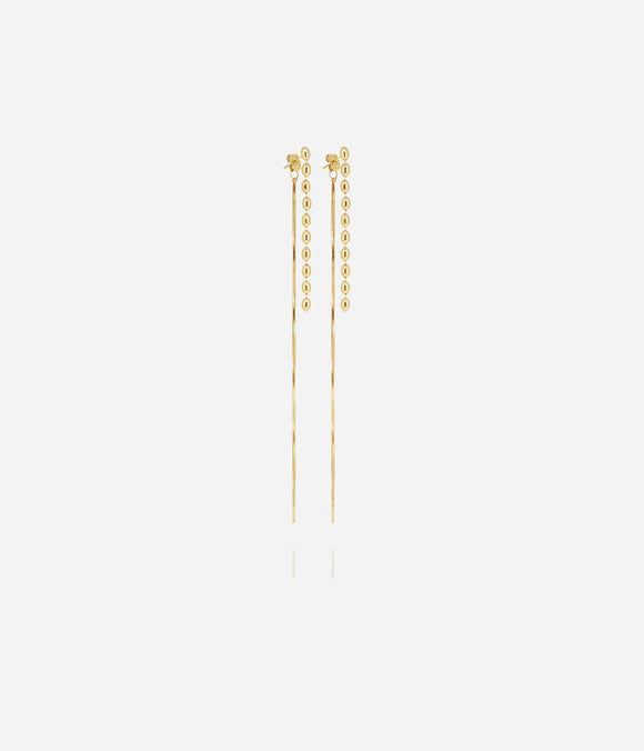 Boucles d'oreilles longues ZAG Kylie en acier doré