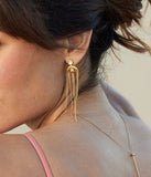 Boucles d'oreilles ZAG Keny en acier doré et nacre