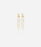 Boucles d'oreilles ZAG Keny en acier doré et nacre