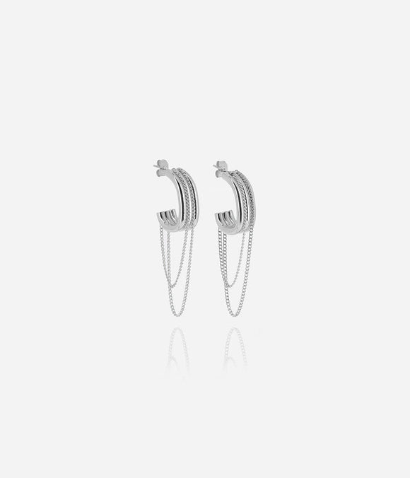 Boucles d'oreilles créoles ZAG Bree en acier