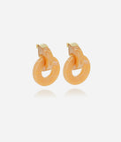 Boucles d'oreilles ZAG Turron en acier doré et résine