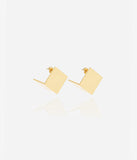 Boucles d'oreilles ZAG Corner en acier doré