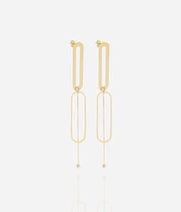 Boucles d'oreilles ZAG Rebel en acier doré