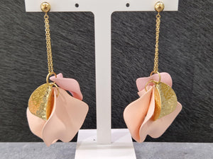 Boucles ZAG en acier doré 880j811