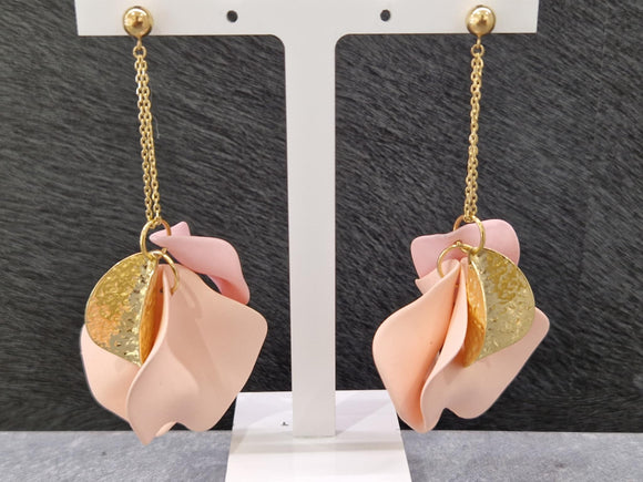 Boucles ZAG en acier doré 880j811