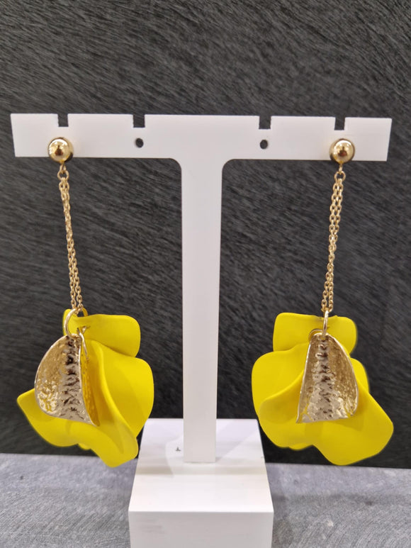 Boucles ZAG en acier doré 880j813