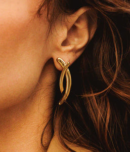Boucles d'oreilles ZAG Apion en acier doré
