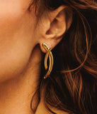 Boucles d'oreilles ZAG Apion en acier doré