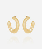 Boucles d'oreilles ZAG Tancredi en acier doré