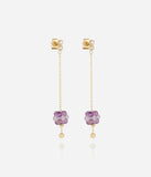 Boucles d'oreilles ZAG Bacca mauve amethyste