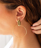 Boucles d'oreilles créoles ZAG Brittany en acier doré
