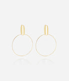 Boucles d'oreilles créoles ZAG Brittany en acier doré