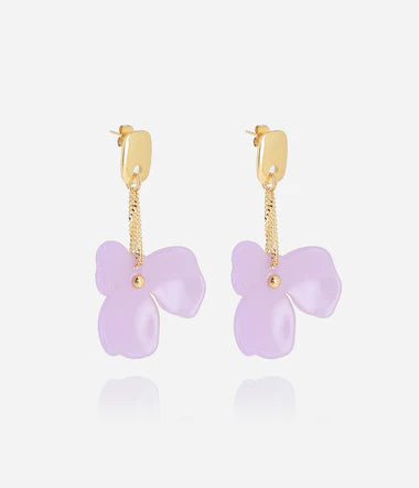 Boucles d'oreilles ZAG Hanabi violette