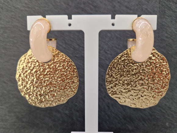 Boucles d'oreilles ZAG Moé Nude en acier doré 880-1071