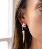 Boucles d'oreilles ZAG Jabari en acier doré