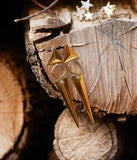 Boucles d'oreilles ZAG Jabari en acier doré