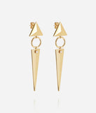 Boucles d'oreilles ZAG Jabari en acier doré