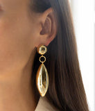 Boucles d'oreilles ZAG Velio en acier doré