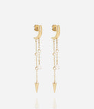 Boucles d'oreilles ZAG Tahia en acier doré