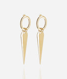 Boucles d'oreilles ZAG Brogy en acier doré