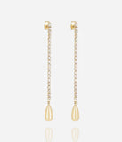 Boucles ZAG Léontine en acier doré