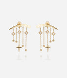 Boucles d'oreilles ZAG Cutro en acier doré