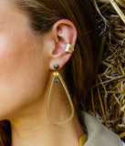 Boucles d'oreilles ZAG Iléna blanches en acier doré