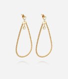 Boucles d'oreilles ZAG Iléna blanches en acier doré