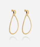 Boucles d'oreilles ZAG Arkan en acier doré