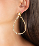 Boucles d'oreilles ZAG Arkan en acier doré