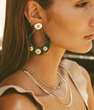 Boucles d'oreilles ZAG Pretresse verte
