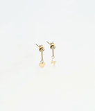 Boucles d'oreilles ZAG asymétriques en acier doré