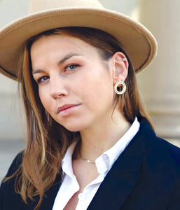 Boucles d'oreilles ZAG Arya en acier doré