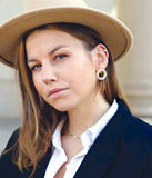 Boucles d'oreilles ZAG Arya en acier doré