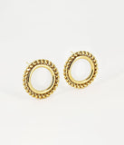 Boucles d'oreilles ZAG Arya en acier doré