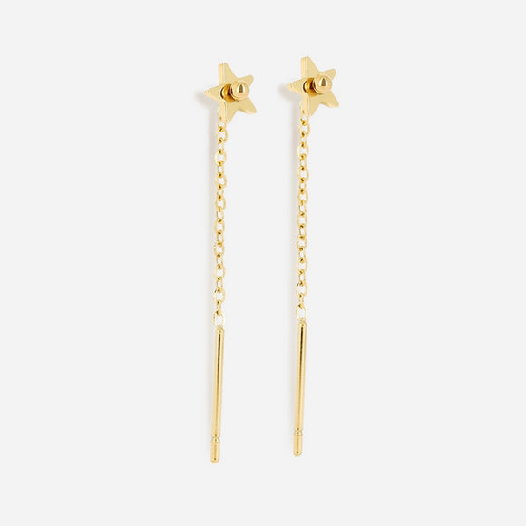 Boucles d'oreilles ZAG Stern en acier doré