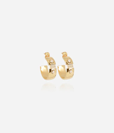 Boucles d'oreilles Molly en acier doré