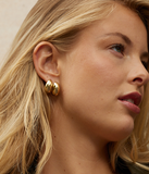 Boucles d'oreilles créoles ZAG Emmy en acier doré