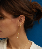 Boucles d'oreilles ZAG goutte en acier doré