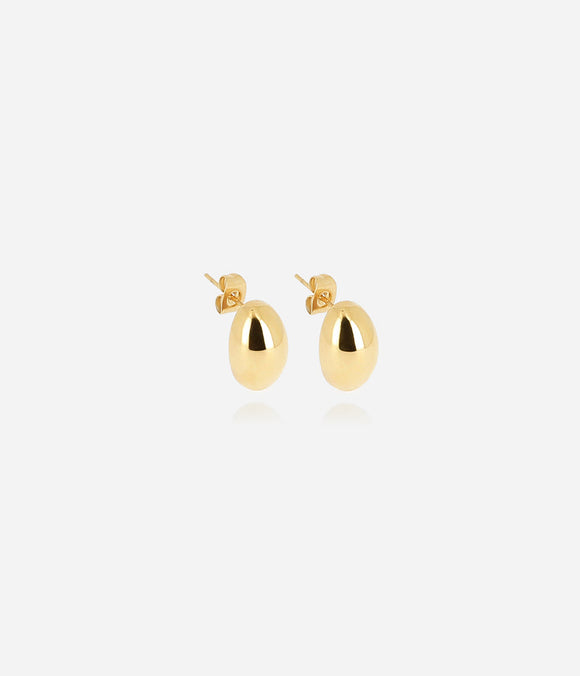 Boucles d'oreilles ZAG goutte en acier doré